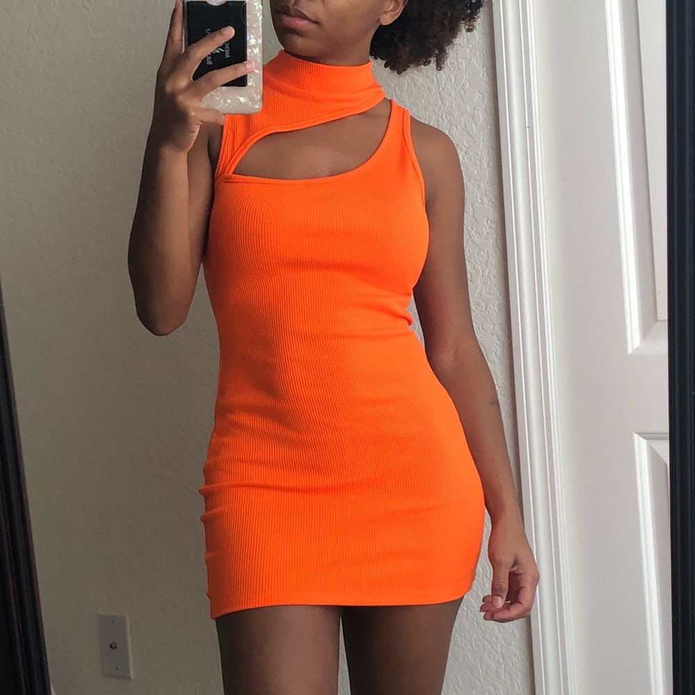 Orange mini Dress